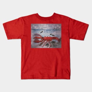 Monster Lobster Grunge Kids T-Shirt